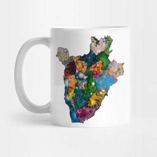 Spirograph Patterned Burundi Province Map Mug